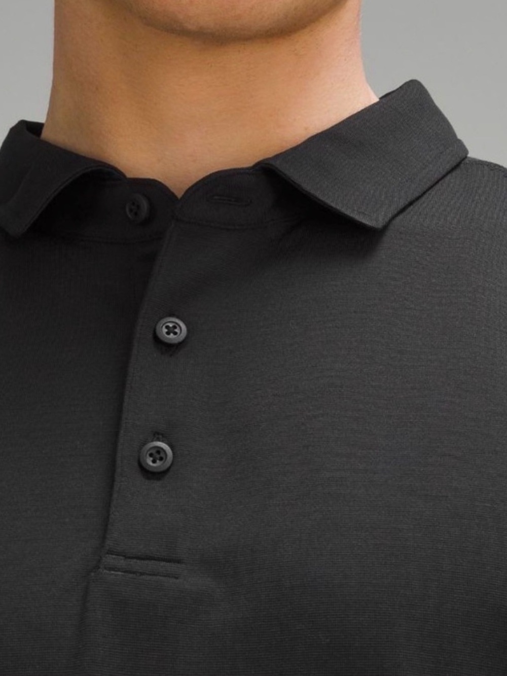 Men's lululemon Evolution Black heather Polo Shirt. Size M. Great condition. - Picture 3 of 5